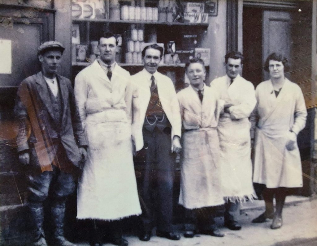 Archive photo of Grosmont Cooperative Society Shop staff