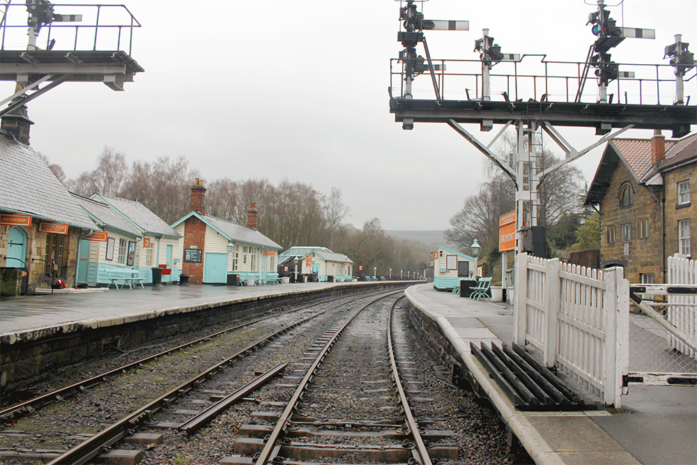 Grosmont Village North Yorkshire the Moors the tunnel